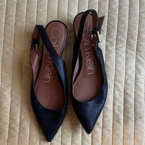 Calvin Klein Black Slingback Heels
